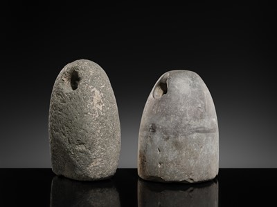 Lot 56 - A PAIR OF BACTRIAN STONE WEIGHTS, LATE 3RD TO EARLY 2ND MILLENNIUM BC