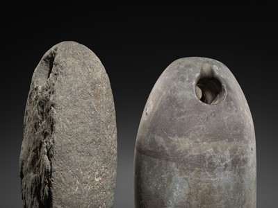 Lot 56 - A PAIR OF BACTRIAN STONE WEIGHTS, LATE 3RD TO EARLY 2ND MILLENNIUM BC