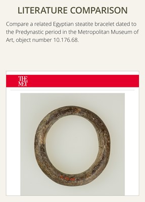 Lot 57 - A RARE PAIR OF LARGE STONE RINGS, PREDYNASTIC PERIOD