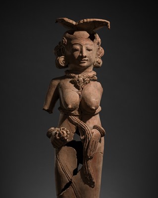 Lot 289 - A MAJAPAHIT TERRACOTTA FIGURE OF LAKSHMI