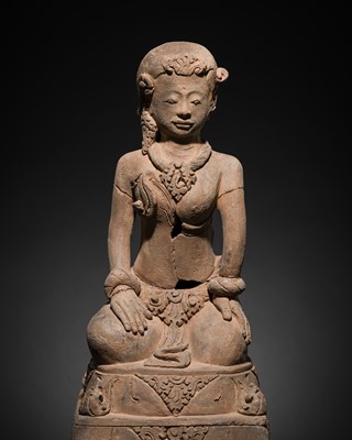 Lot 310 - A MAJAPAHIT TERRACOTTA FIGURE OF A YOUNG GIRL