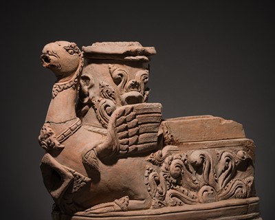 Lot 286 - A MAJAPAHIT TERRACOTTA HAMSA JALADVARA, WATER FOUNTAIN