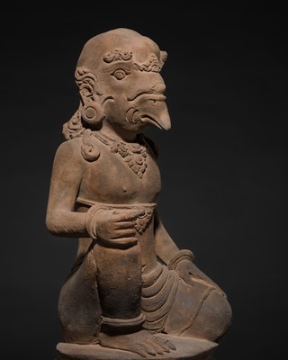 Lot 214 - A MAJAPAHIT TERRACOTTA FIGURE OF PUNAKAWAN TUGOG