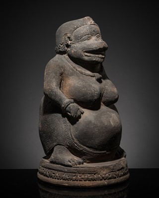 Lot 309 - A MAJAPAHIT TERRACOTTA FIGURE OF A PUNAKAWAN, SMAR