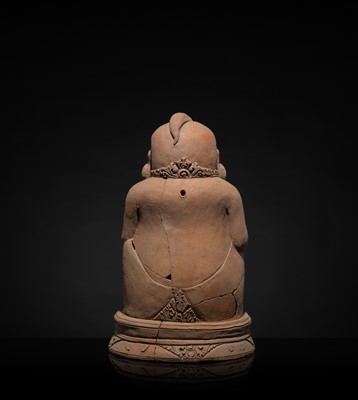 Lot 479 - A MAJAPAHIT TERRACOTTA FIGURE OF A PUNAKAWAN, ROYAL SERVANT