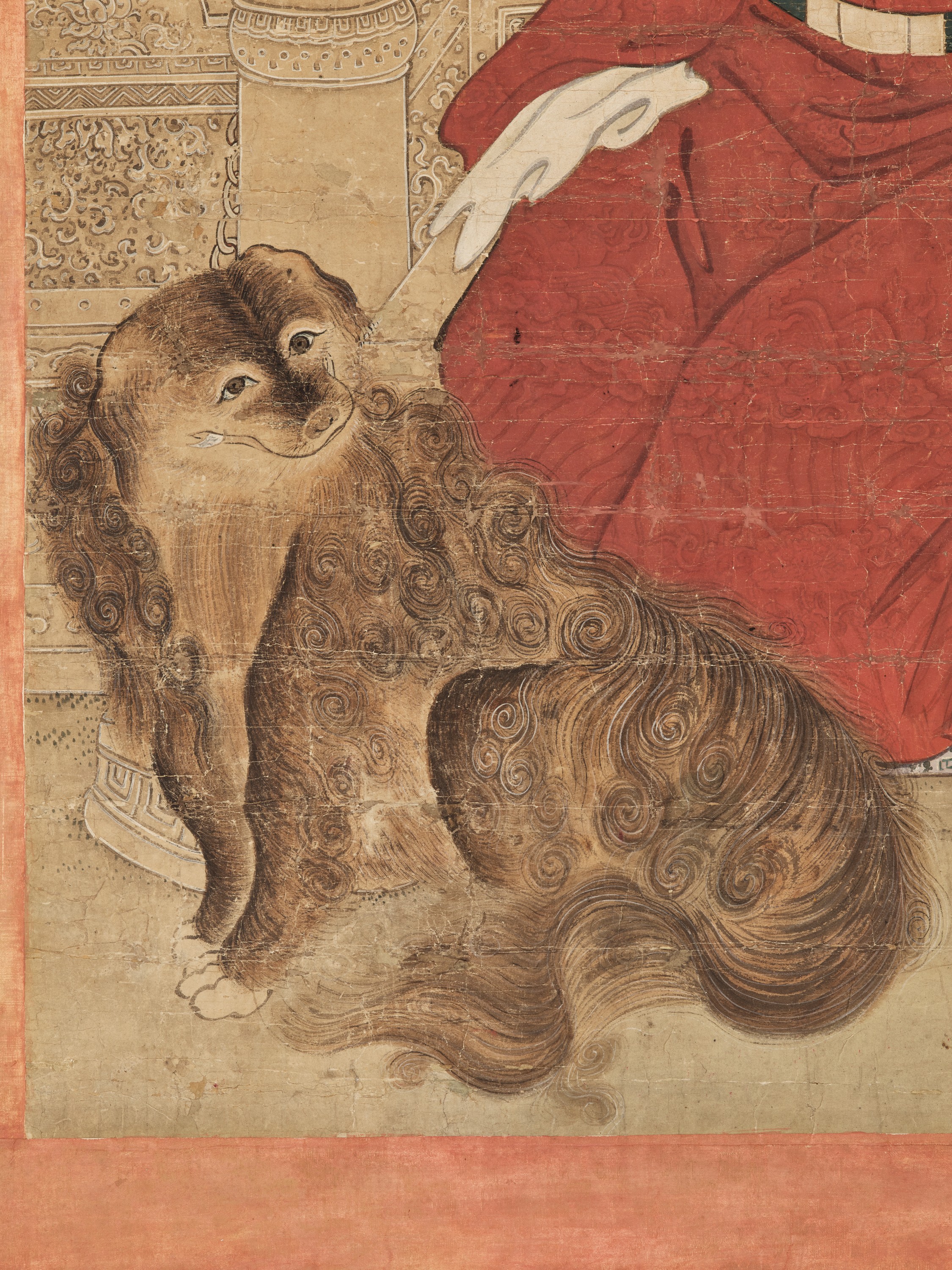 Lot 636 - 'CONFUCIUS AND BUDDHIST LION', MING DYNASTY