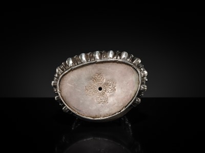 Lot 36 - A RARE SILVER FIGURE OF BUDDHA AMITABHA, TIBET OR MONGOLIA, 18TH-19TH CENTURY