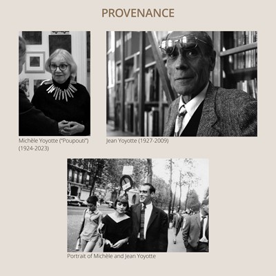 Lot 1 - A BRONZE FIGURE OF BES, LATE PERIOD TO PTOLEMAIC ERA