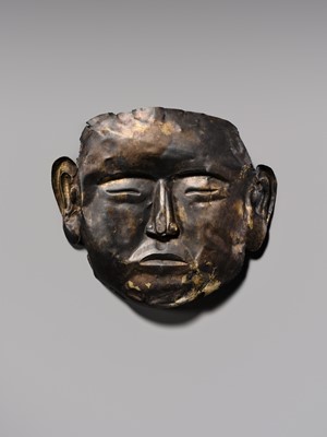 Lot 87 - A GILT SILVER FUNERARY MASK OF A NOBLEMAN, LIAO DYNASTY