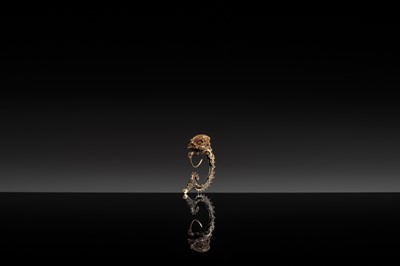 A PAIR OF GILT SILVER FILIGREE ‘DRAGON’ EARRINGS, QING DYNASTY