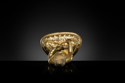 A COPPER ALLOY FIGURE OF BUDDHA SHAKYAMUNI, QING DYNASTY, 17TH-18TH CENTURY