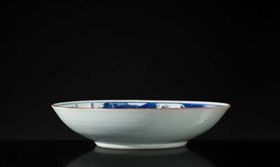 A LARGE BLUE AND WHITE ‘DAOIST IMMORTALS’ DISH, SHUNZHI PERIOD