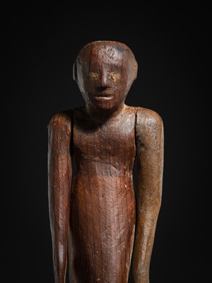 Lot 19 - A TOMB FIGURE OF A SERVANT, MIDDLE KINGDOM, 2133-1897 BC