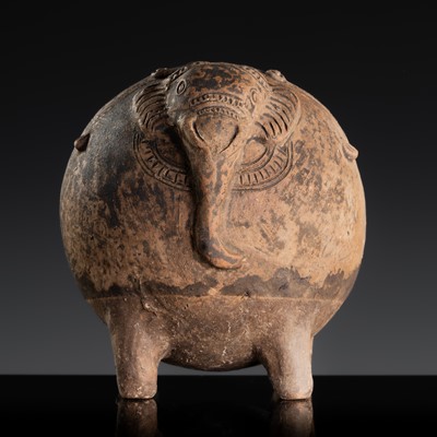 Lot 166 - A KHMER STYLE ‘ELEPHANT’ LIME POT