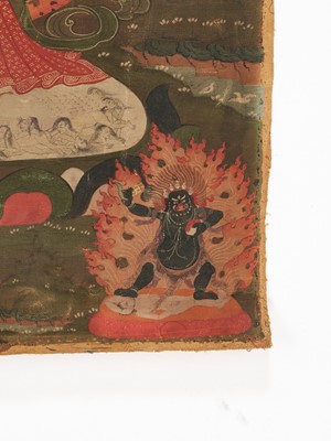 Lot 599 - A THANGKA OF USHNISHA SITATAPATRA, 18TH-19TH CENTURY