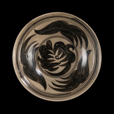 Lot 169 - AN IRON BLACK-GLAZED KALONG WARE ‘CROW’ DISH, LAN NA KINDGOM