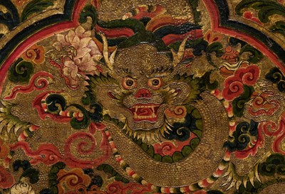 A GILT AND LACQUERED ‘DRAGON’ CHEST, TIBET, 18TH-19TH CENTURY