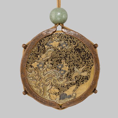 Lot 372 - A RARE ‘INCENSE MATCHING GAME’ GOLD LACQUER INRO