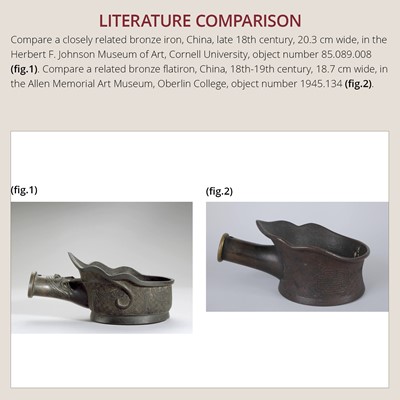 A BRONZE SILK IRON, LATE QING DYNASTY