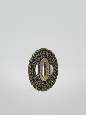 Lot 62 - MITSUHIRO: A HIZEN SCHOOL SENTOKU AND GOLD ‘100 MONKEYS’ TSUBA