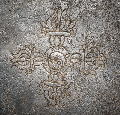 Lot 23 - A LARGE GILT-BRONZE FIGURE OF YAMA DHARMARAJA, 17TH-18TH CENTURY