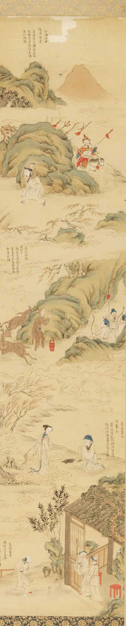 Lot 657 - ‘FOUR SCENES FROM THE TWENTY-FOUR FILIAL EXEMPLARS’, QING DYNASTY