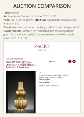 A GOLD-SPLASHED FACETED DOUBLE-GOURD VASE, 17TH-18TH CENTURY