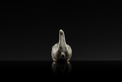 Lot 634 - A RARE BLUE AND WHITE ‘PUFFER FISH’ WATER DROPPER, LÊ DYNASTY, LATE 15TH CENTURY, PROBABLY FROM THE HOI AN HOARD