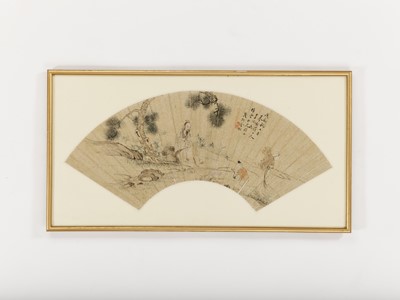 Lot 645 - ‘WANG XIZHI AND GEESE’ BY JIN MAOQING, DATED 1868