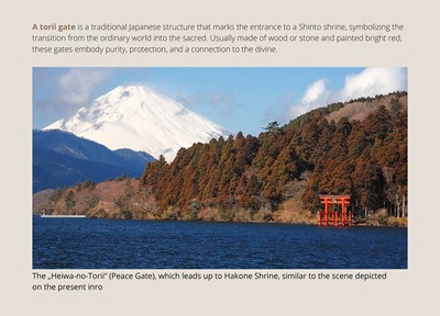 Lot 32 - A FINE FOUR-CASE LACQUER INRO WITH A TORII GATE