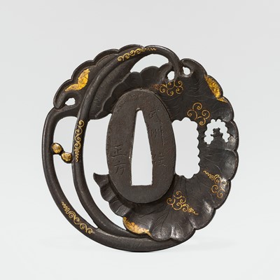 MASAKATA: A FINE ITO SCHOOL IRON SUKASHI TSUBA