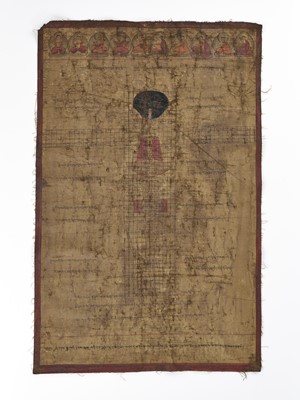 Lot 466 - A TIBETAN MEDICAL CHART, 17TH-18TH CENTURY