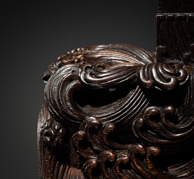 Lot 125 - A HIGHLY IMPORTANT ARCHAIC YELLOW JADE BI DISK, ON AN IMPERIALLY INSCRIBED ZITAN STAND, FROM THE PERSONAL COLLECTION OF THE QIANLONG EMPEROR (HONGLI)