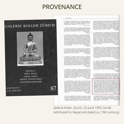 Lot 35 - A GILT-LACQUERED AND PAINTED SILVER FIGURE OF SUPERSECRET HAYAGRIVA AND CONSORT, TIBET, 18TH-19TH CENTURY