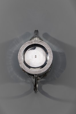 Lot 20 - KONOIKE: A THREE-PIECE SET OF JAPANESE EXPORT SILVER TEA AND COFFEE ‘BAMBOO’ SERVICE