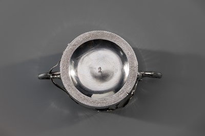 Lot 20 - KONOIKE: A THREE-PIECE SET OF JAPANESE EXPORT SILVER TEA AND COFFEE ‘BAMBOO’ SERVICE