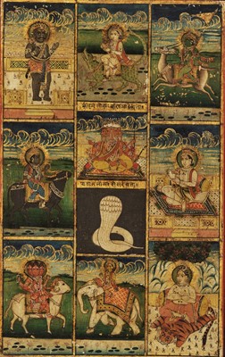 Lot 766 - A JAIN ‘THE REGENTS OF THE TEN QUARTERS OF THE WORD’ WOOD PANEL