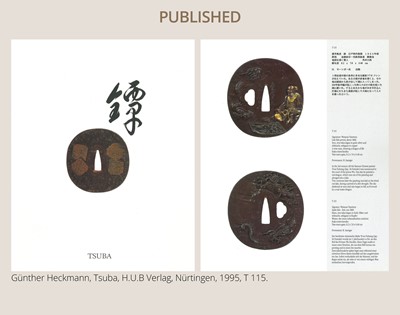 WATAI TANETORA: A SUPERB MITO SCHOOL IRON TSUBA DEPICTING SO FUKO AND DRAGON, DATED 1866