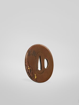 ISHIKAWA YOSHITADA AND KANO YOSHINOBU: A SHONAI SEKIBUN SCHOOL SUAKA TSUBA WITH A TIGER