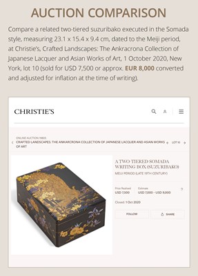 Lot 127 - AN IMPRESSIVE AND RARE SOMADA STYLE LACQUER ‘BOTAN SHISHI’ KATANA DISPLAY CABINET (KATANA KAKE)