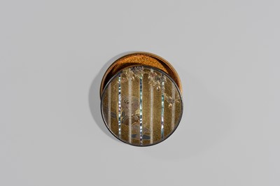 Lot 301 - SHIBATA ZESHIN (1807-1891): A MASTERFUL INLAID LACQUER KOGO (INCENSE BOX) DEPICTING DAIKOKU TAKING A SMOKING BREAK