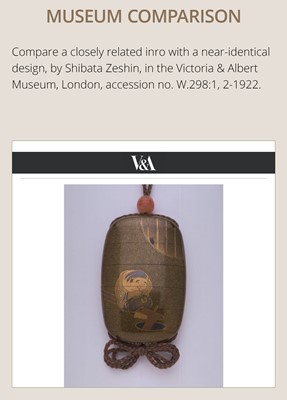 Lot 301 - SHIBATA ZESHIN (1807-1891): A MASTERFUL INLAID LACQUER KOGO (INCENSE BOX) DEPICTING DAIKOKU TAKING A SMOKING BREAK