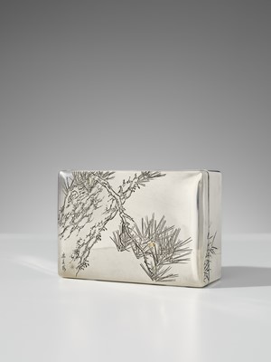 KATSUYOSHI FOR THE HATTORI COMPANY: A FINE SILVER BOX AND COVER