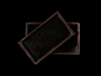 AN EMBELLISHED HUANGHUALI ‘FIVE FISH’ BOX AND COVER, QING DYNASTY, 17TH-18TH CENTURY