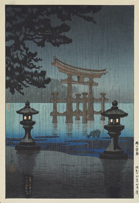 Lot 344 - TSUCHIYA KOITSU: MIYAJIMA IN THE RAIN