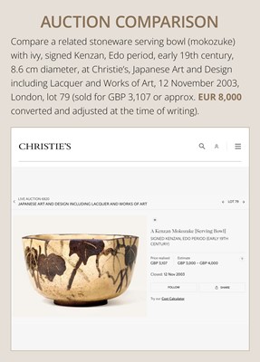 Lot 240 - A KENZAN CHAWAN (TEA BOWL)