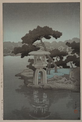 Lot 345 - KAWASE HASUI: MOON OVER KIYOSUMI GARDEN