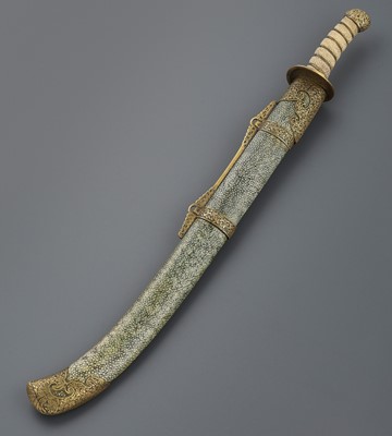 Lot 27 - A CEREMONIAL SWORD AND SCABBARD, QING DYNASTY
