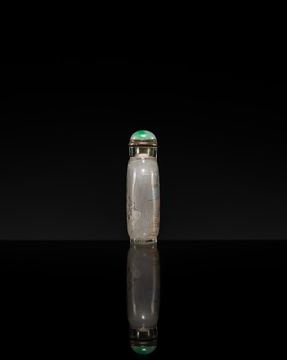 AN INSIDE-PAINTED GLASS ‘ZHONG KUI’ SNUFF BOTTLE, ATTRIBUTED TO A MEMBER OF THE YE FAMILY