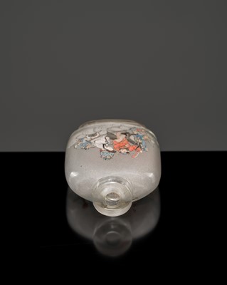 AN INSIDE-PAINTED GLASS ‘ZHONG KUI’ SNUFF BOTTLE, ATTRIBUTED TO A MEMBER OF THE YE FAMILY